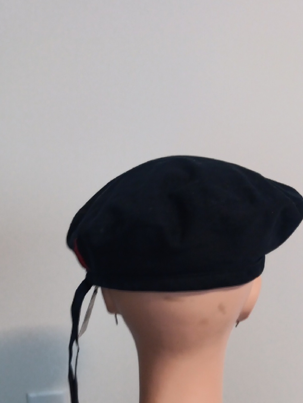 Polo Ralph Lauren NAVY Cotton Military-Style Beret with Red Logo - Picture 3 of 7